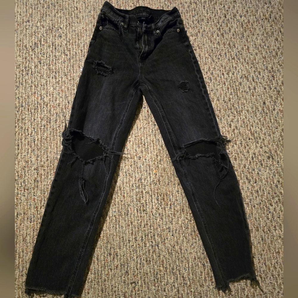 American Eagle Super Hi Rise Baggy Straight